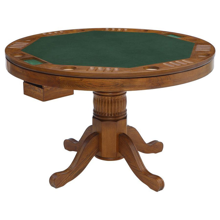 Mitchell - 5 Piece Game Table Set - Amber And Brown