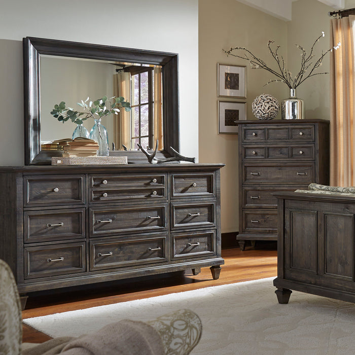 Calistoga - 9 Drawer Dresser In Weathered Charcoal - Weathered Charcoal Unique Piece Furniture