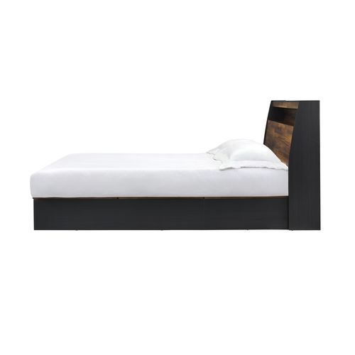 Eos - Queen Bed - Walnut & Black Finish Unique Piece Furniture