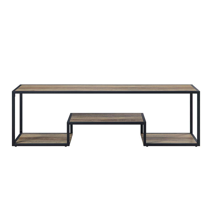 Idella - TV Stand - Rustic Oak & Black Finish Unique Piece Furniture