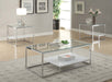 Ruben - End Table - Chrome & Clear Glass Unique Piece Furniture