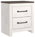 Gerridan - White / Gray - Two Drawer Night Stand Unique Piece Furniture