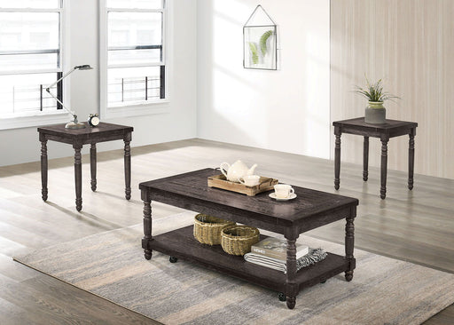 Monango - 3 Piece Table Set - Weathered Gray Unique Piece Furniture