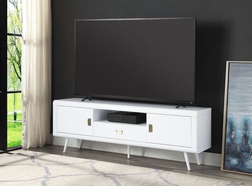 Pagan - TV Stand - White High Gloss Finish Unique Piece Furniture