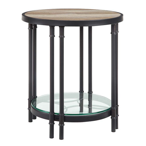 Brantley - End Table - Oak & Sandy Black Finish - 24" Unique Piece Furniture