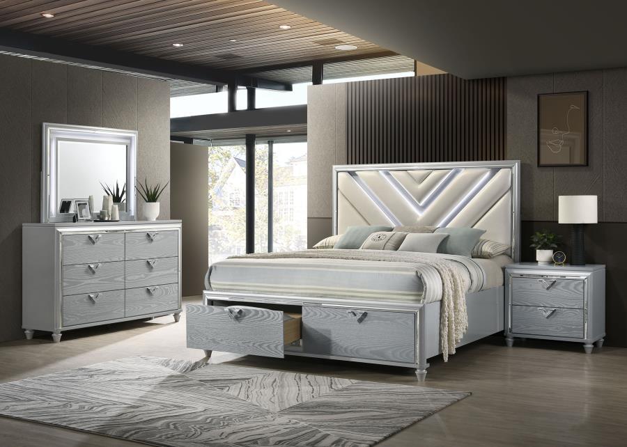 Veronica - Bedroom Set With Upholstered LED Headboard