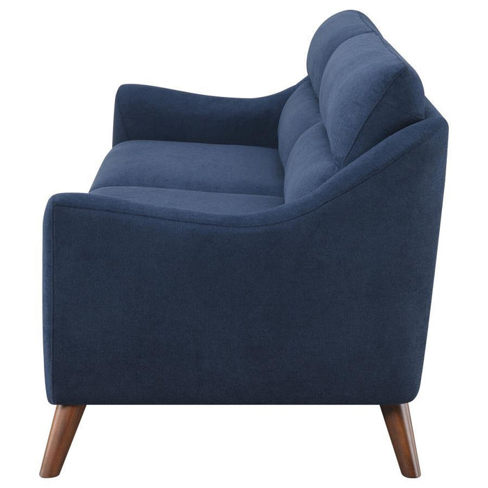 Gano - Sloped Arm Upholstered Sofa - Navy Blue Unique Piece Furniture