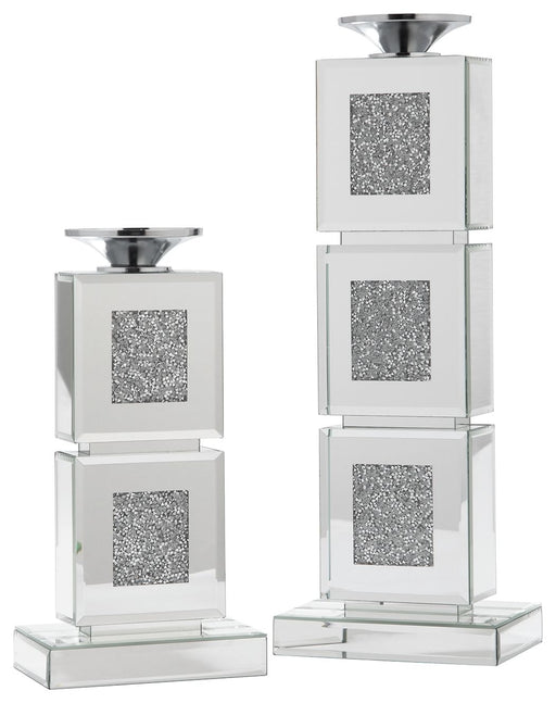 Charline - Metallic - Candle Holder Set (Set of 2) - Segmented Unique Piece Furniture