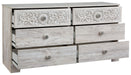 Paxberry - Whitewash - Six Drawer Dresser - Weatherworn Unique Piece Furniture