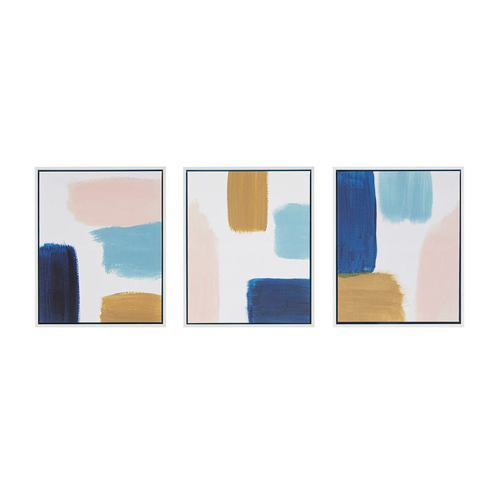 Abstract Framed Canvas 3 Piece Set