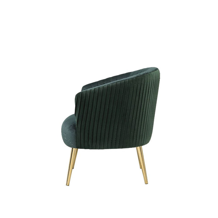 Sigurd Accent Chair - Green & Gold Unique Piece Furniture