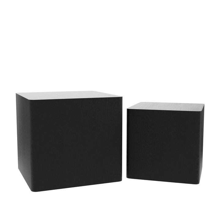 Nesting Table / Side Table / Coffee Table / End Table For Living Room, Office, Bedroom Black