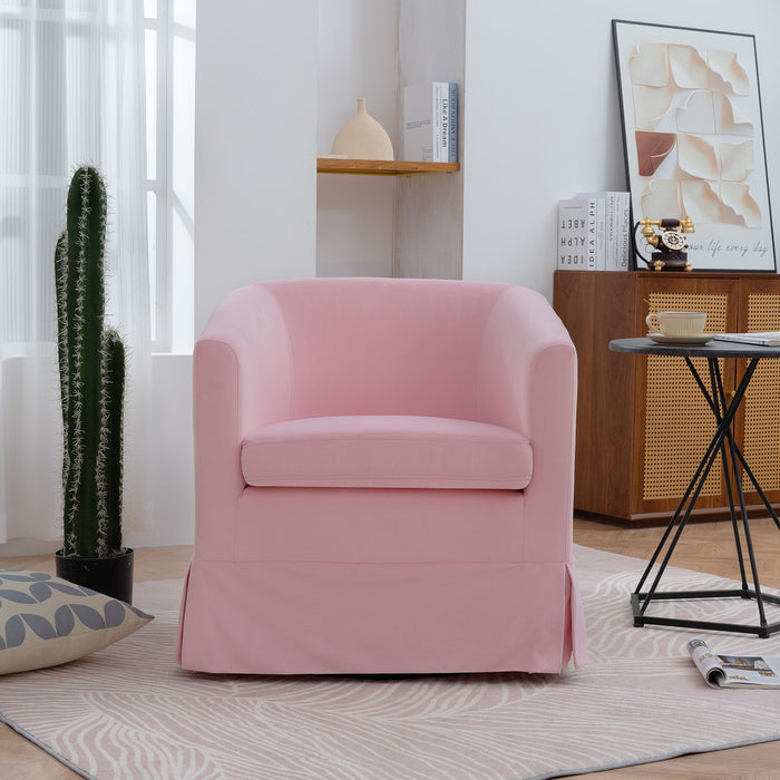 Wide Swivel Chair - Pink