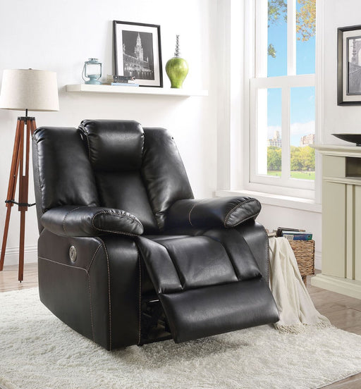 Jailene - Recliner - Black Leather-Aire Unique Piece Furniture