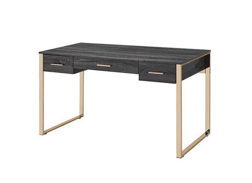 Perle - Vanity Desk - Champagne Gold & Black Finish Unique Piece Furniture