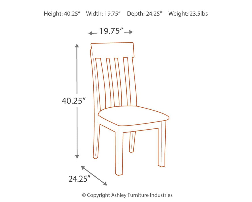 Haddigan - Dark Brown - Dining Uph Side Chair (Set of 2) Unique Piece Furniture