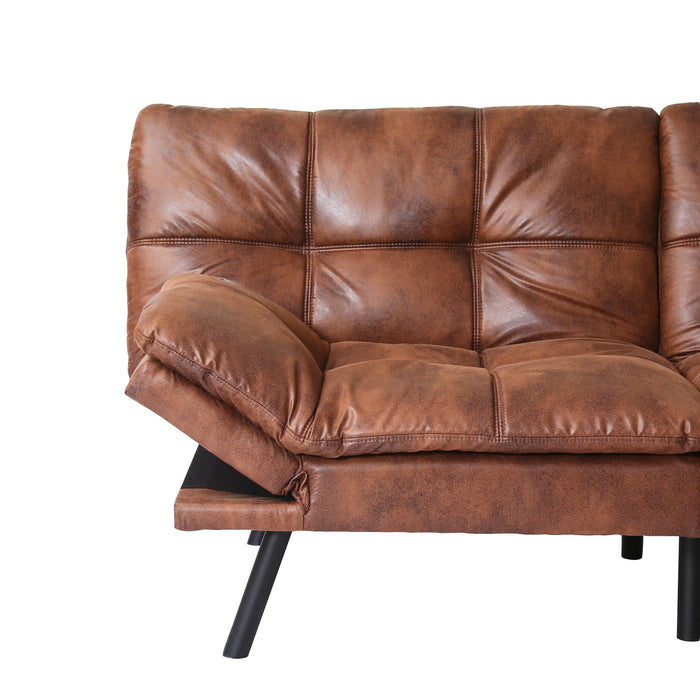 Convertible Memory Foam Futon Couch Bed, Modern Folding Sleeper Sofa