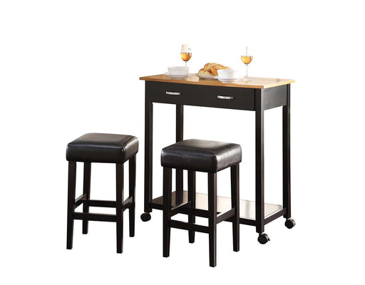 Maroth - Counter Height Set - Black & Black PU Unique Piece Furniture