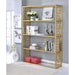 Blanrio - Bookshelf - Gold & Clear Glass Unique Piece Furniture