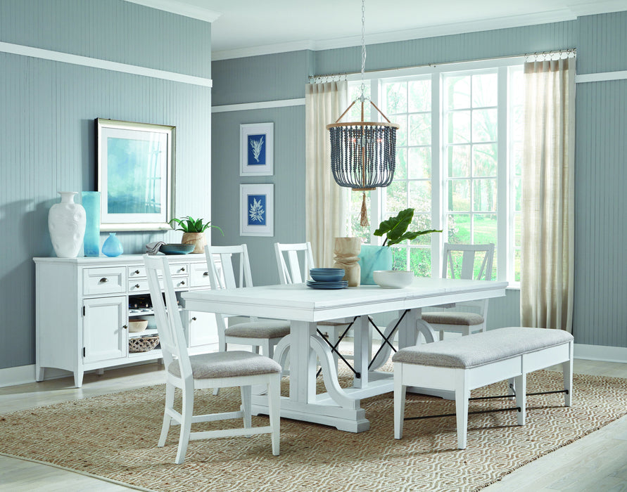 Heron Cove - Trestle Dining Table - Chalk White