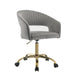 Hopi - Office Chair - Gray Velvet & Gold Unique Piece Furniture
