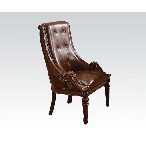 Winfred - Side Chair - PU & Cherry Unique Piece Furniture