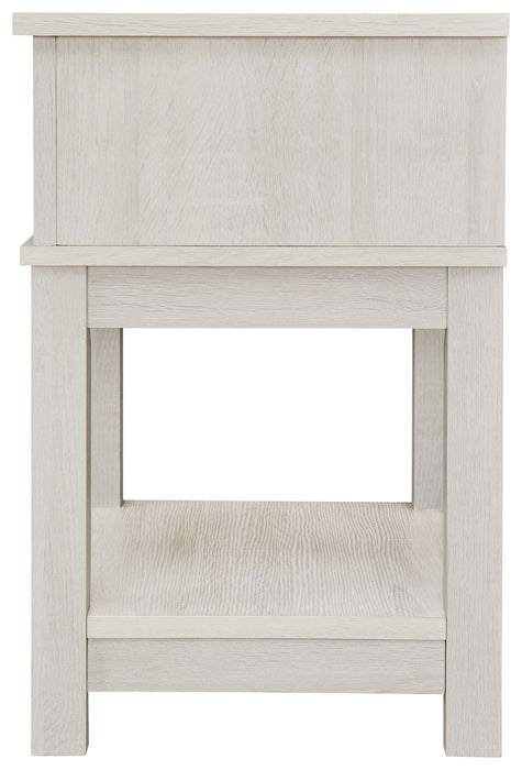 Dorrinson - White - One Drawer Night Stand Unique Piece Furniture