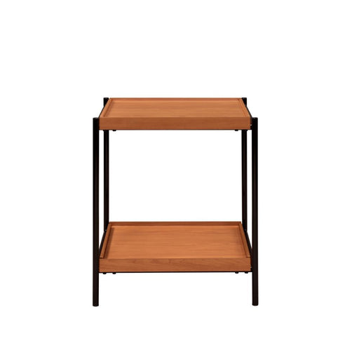 Oaken - End Table - Honey Oak & Black Unique Piece Furniture