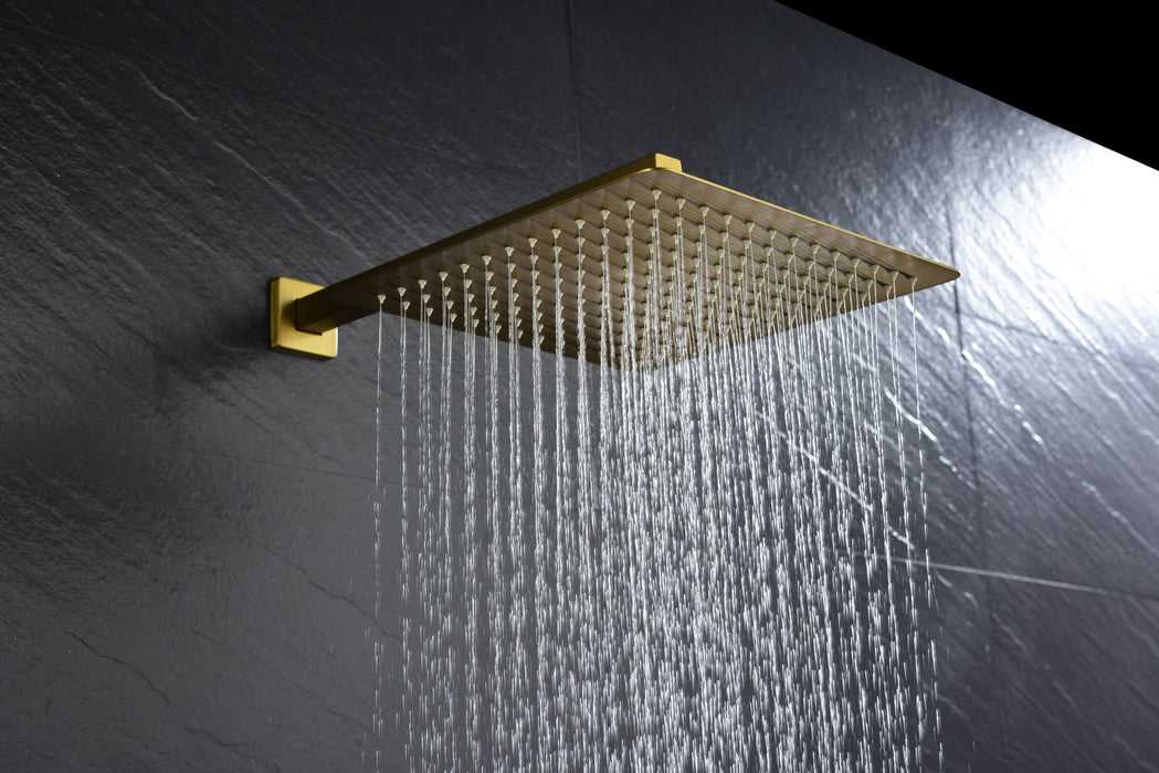 Bathroom Luxury Combo Set Ceiling Mounted Rainfall Gold