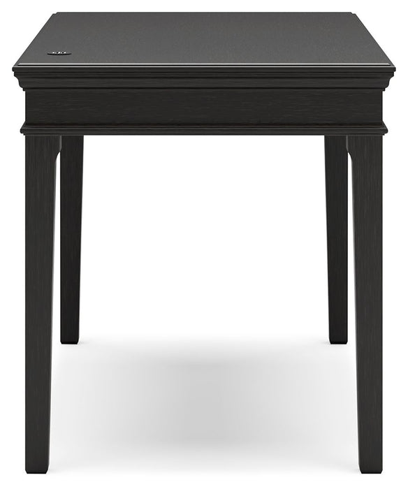 Beckincreek - Black - Home Office Small Leg Desk Unique Piece Furniture