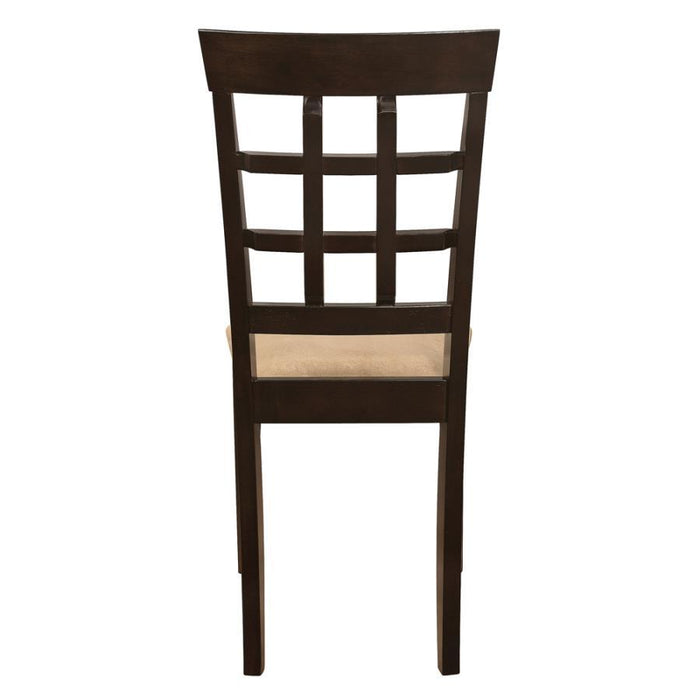 Gabriel - Lattice Back Side Chairs (Set of 2) - Cappuccino And Tan Unique Piece Furniture