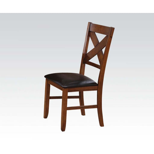 Apollo - Side Chair (Set of 2) - Espresso PU & Walnut Unique Piece Furniture