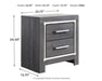 Lodanna - Gray - Two Drawer Night Stand Unique Piece Furniture