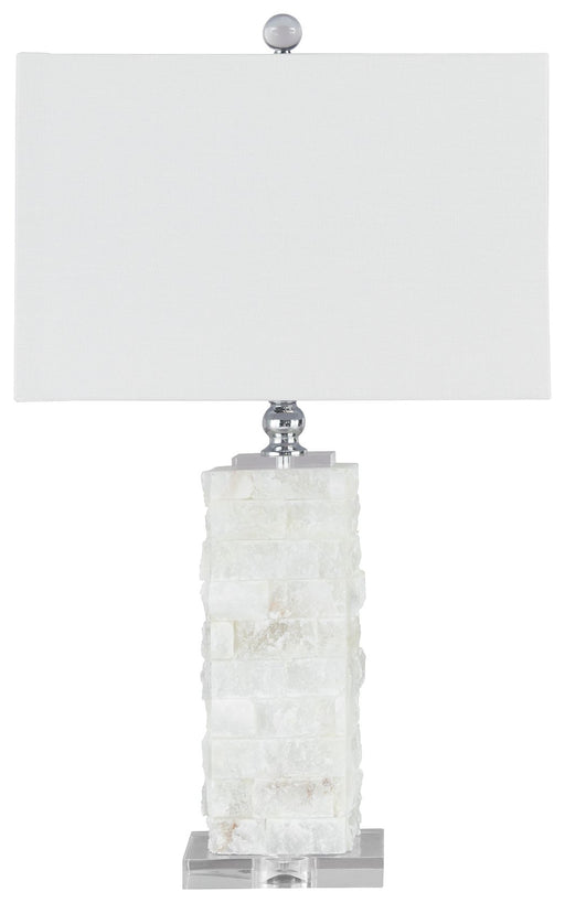 Malise - White - Alabaster Table Lamp Unique Piece Furniture