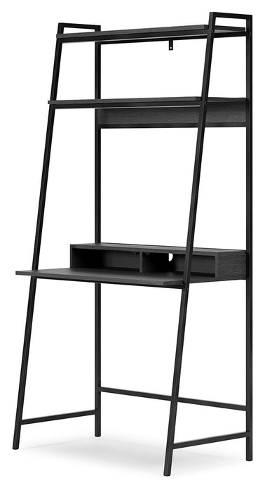 Yarlow - Black - Home Office Desk And Shelf Unique Piece Furniture