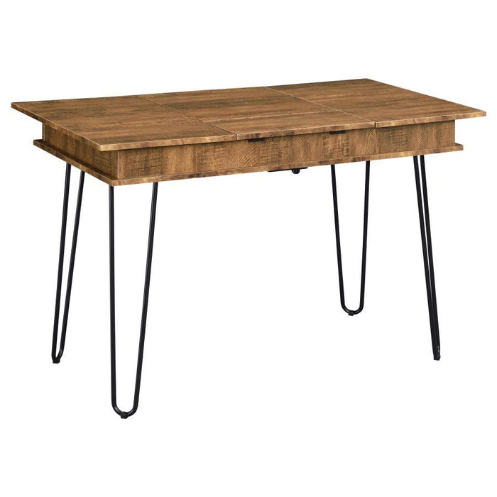 Sheeran - Writing Desk With 4 Hidden Storages - Rustic Amber Unique Piece Furniture