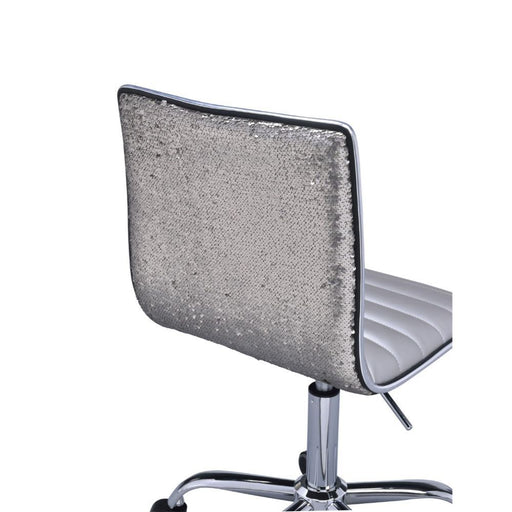 Alessio - Office Chair - Silver PU & Chrome Unique Piece Furniture