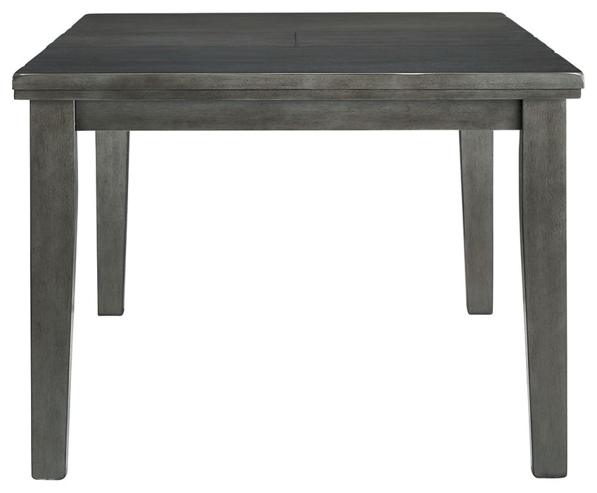 Hallanden - Gray - Rectangular Dining Room Butterfly Extension Table Unique Piece Furniture