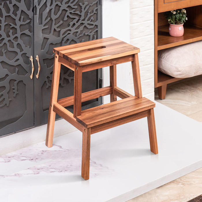 Two Steps Stool - Brown