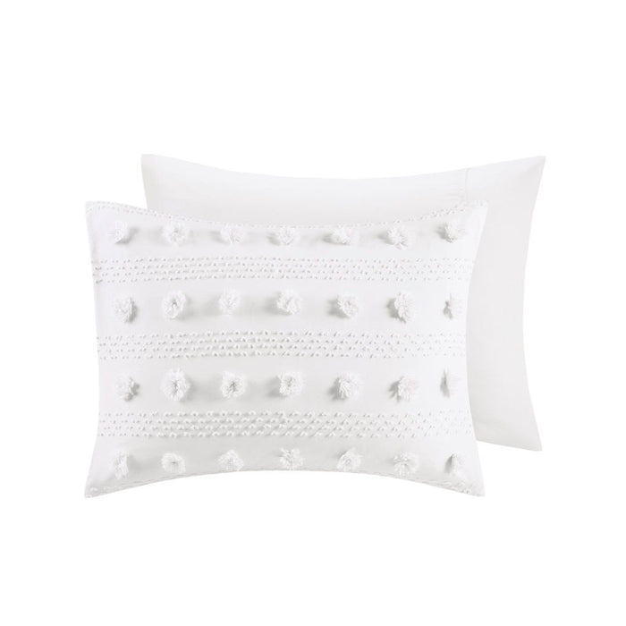 Clip Jacquard Comforter Set, Ivory
