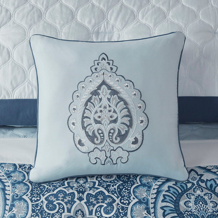 8 Piece Comforter Set In Blue
