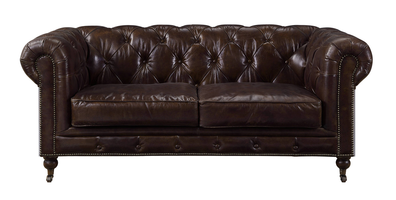 Aberdeen - Loveseat - Vintage Brown Top Grain Leather Unique Piece Furniture
