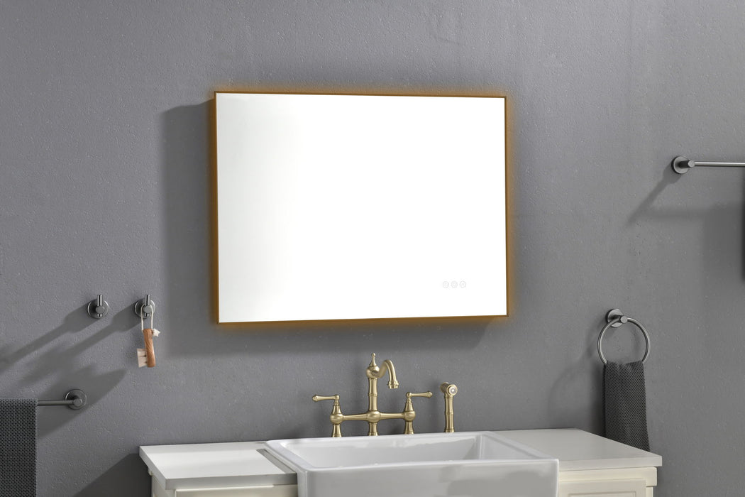 32X 24" LED Mirror Bathroom Vanity Mirror With Back Light, Wall Mount Anti-Fog Memory Large Adjustable Vanity Mirror - Gunmetal