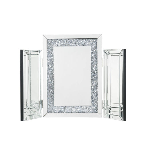 Noralie - Accent Decor - Mirrored & Faux Diamonds - 22" Unique Piece Furniture
