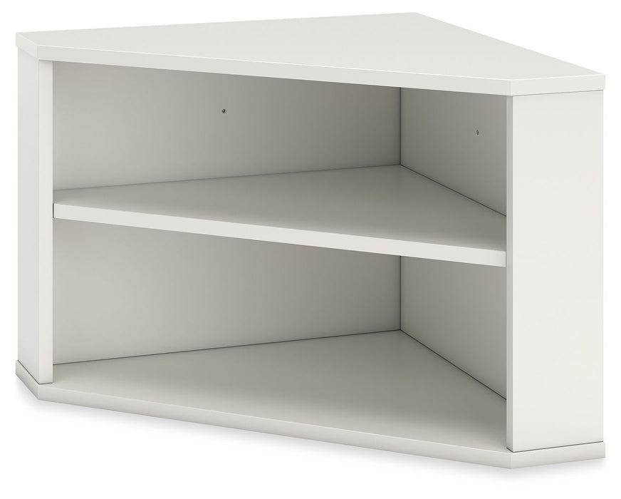 Grannen - White - Home Office Corner Bookcase Unique Piece Furniture