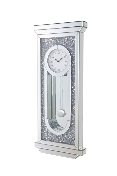 Acme Noralie Wall Clock Mirrored & Faux Diamonds