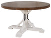 Valebeck - White / Brown - Dining Table Unique Piece Furniture