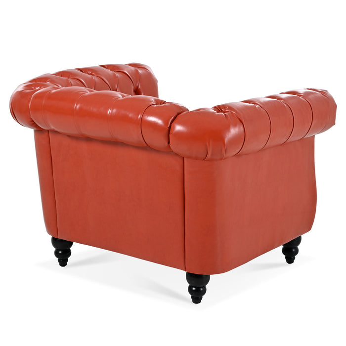 1 Seater Sofa For Living Room - Red
