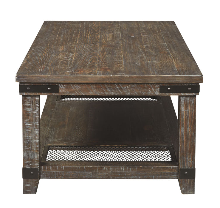 Danell - Brown - Rectangular Cocktail Table Unique Piece Furniture