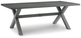 Elite Park - Gray - Rect Dining Table W/Umb Opt Unique Piece Furniture